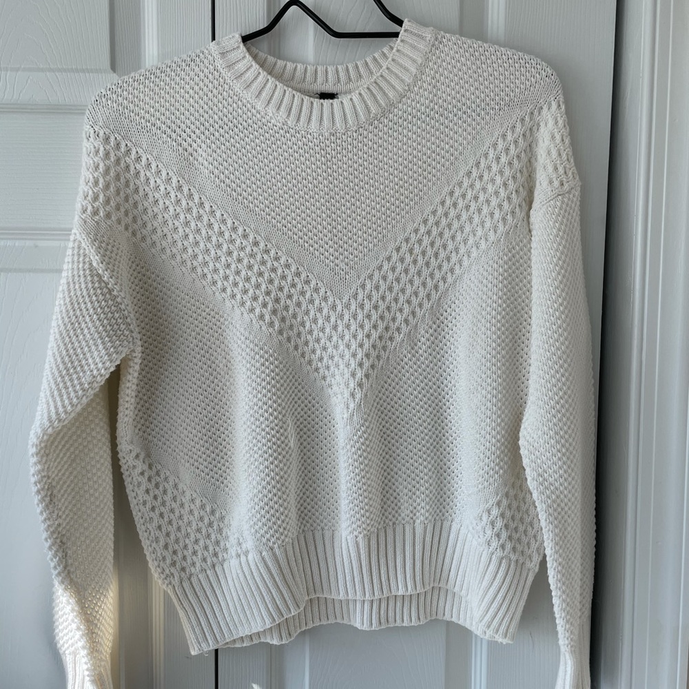 H&M knit sweater, M white